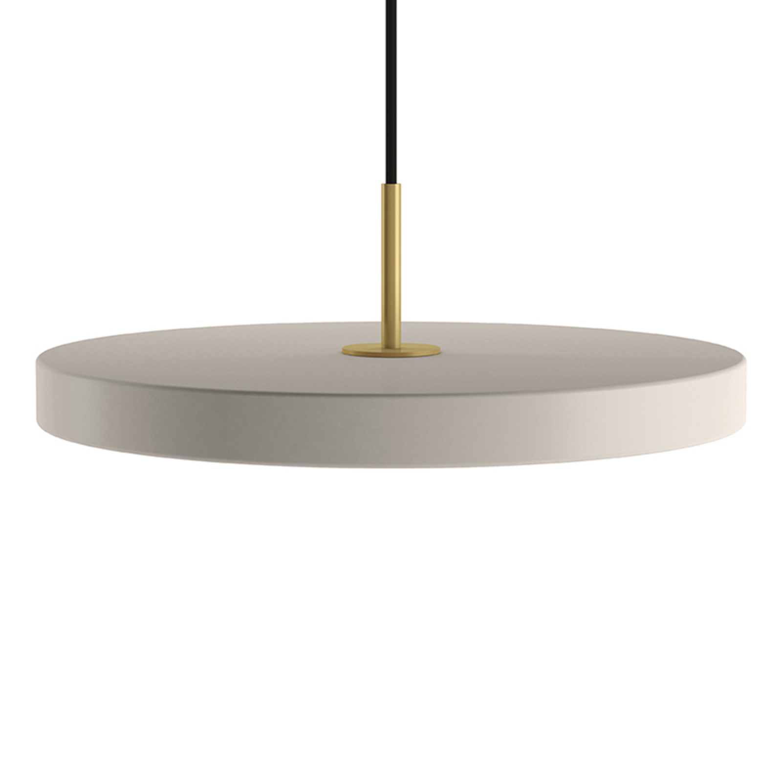 Asteria Mini LED hanging light pearl white/brass Ø 31 cm - UMAGE